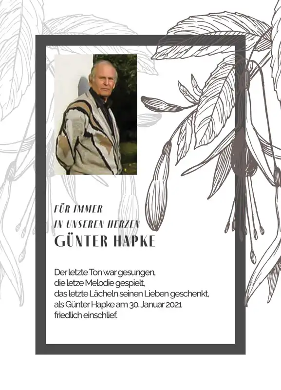 Trauer Guenter Hapke